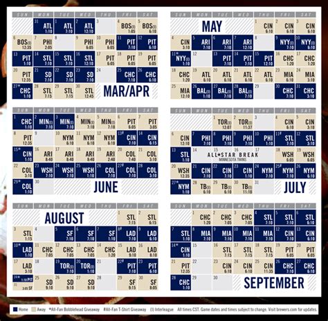 milwaukee brewers baseball schedule 2021
